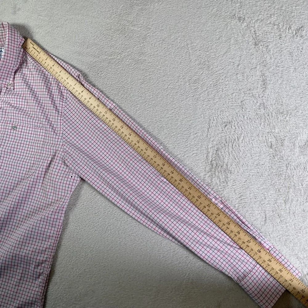 Southern Tide Shirt‎ Mens Medium Red Check Intercoastal Stretch Button Down LS